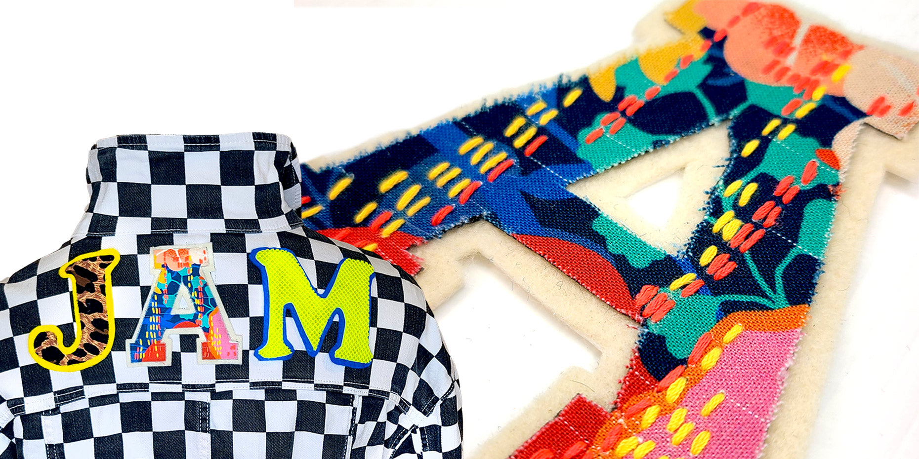 Free DIY Letterman Patch Workshop at Jackalope Art Fair PASADENA LOS ANGELES with MildaMade
