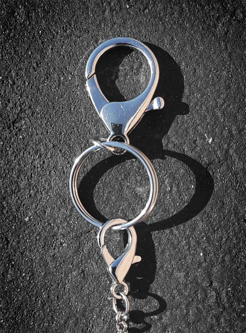 Charla Purse Charm with Abalone and Rose Quartz