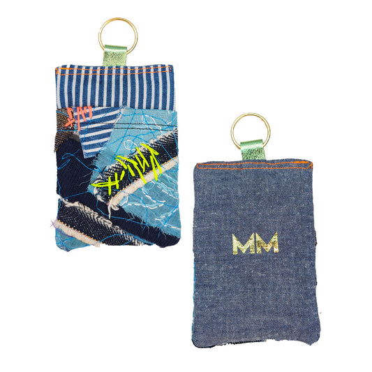 KeyChain Scrap Fabric Wallet - DENIM
