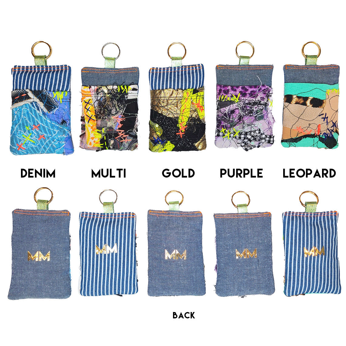 KeyChain Scrap Fabric Wallet - MULTI