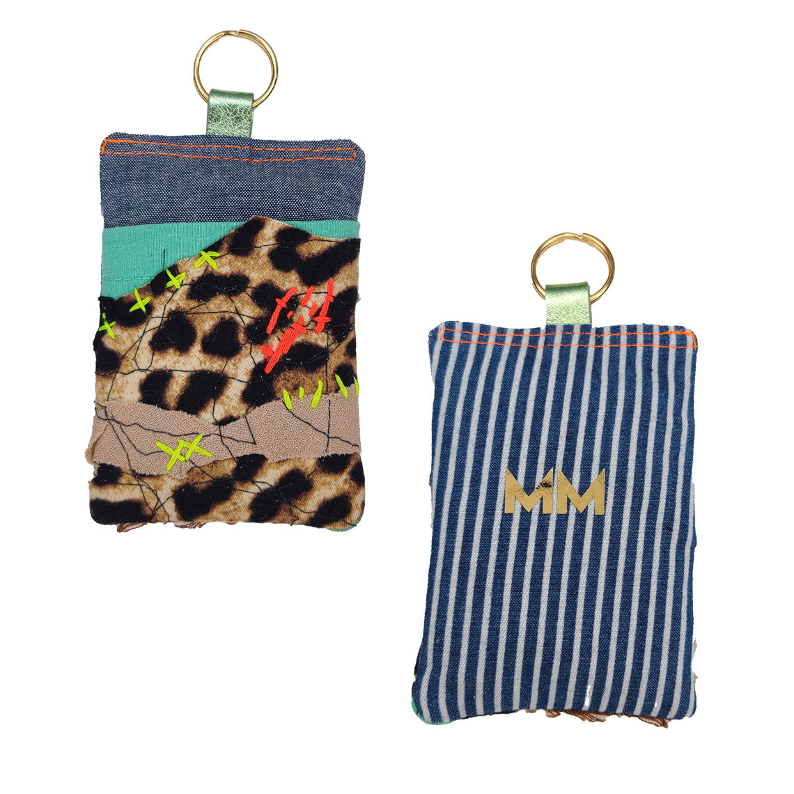 KeyChain Scrap Fabric Wallet - LEOPARD