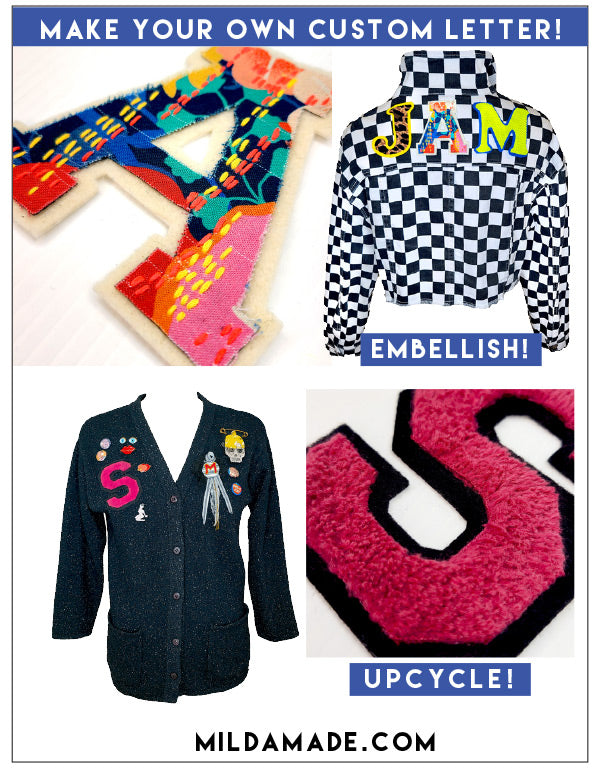 DIY Custom Letterman Jacket Patch Stencil Bundle