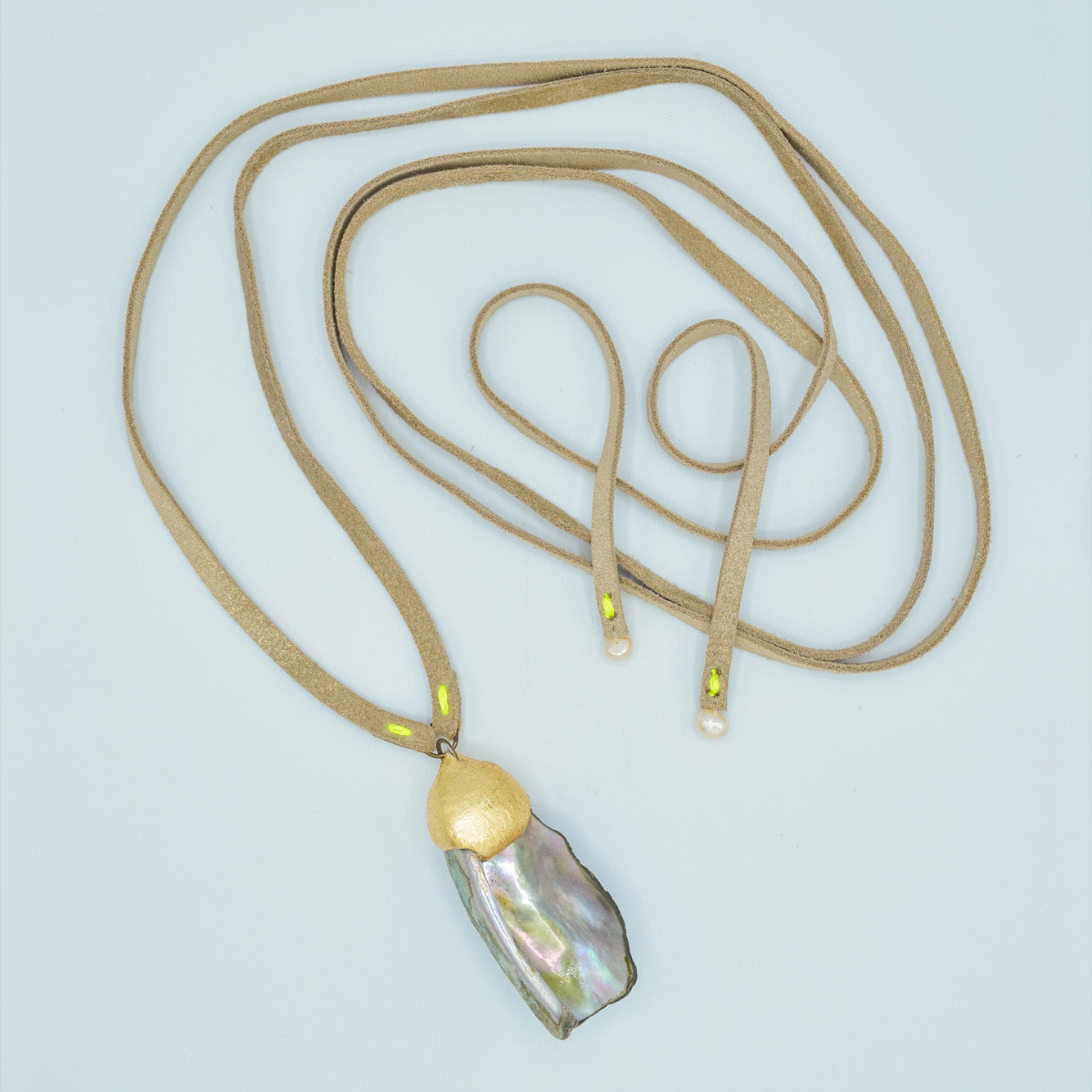 Abalone Pearl Wrap Necklace