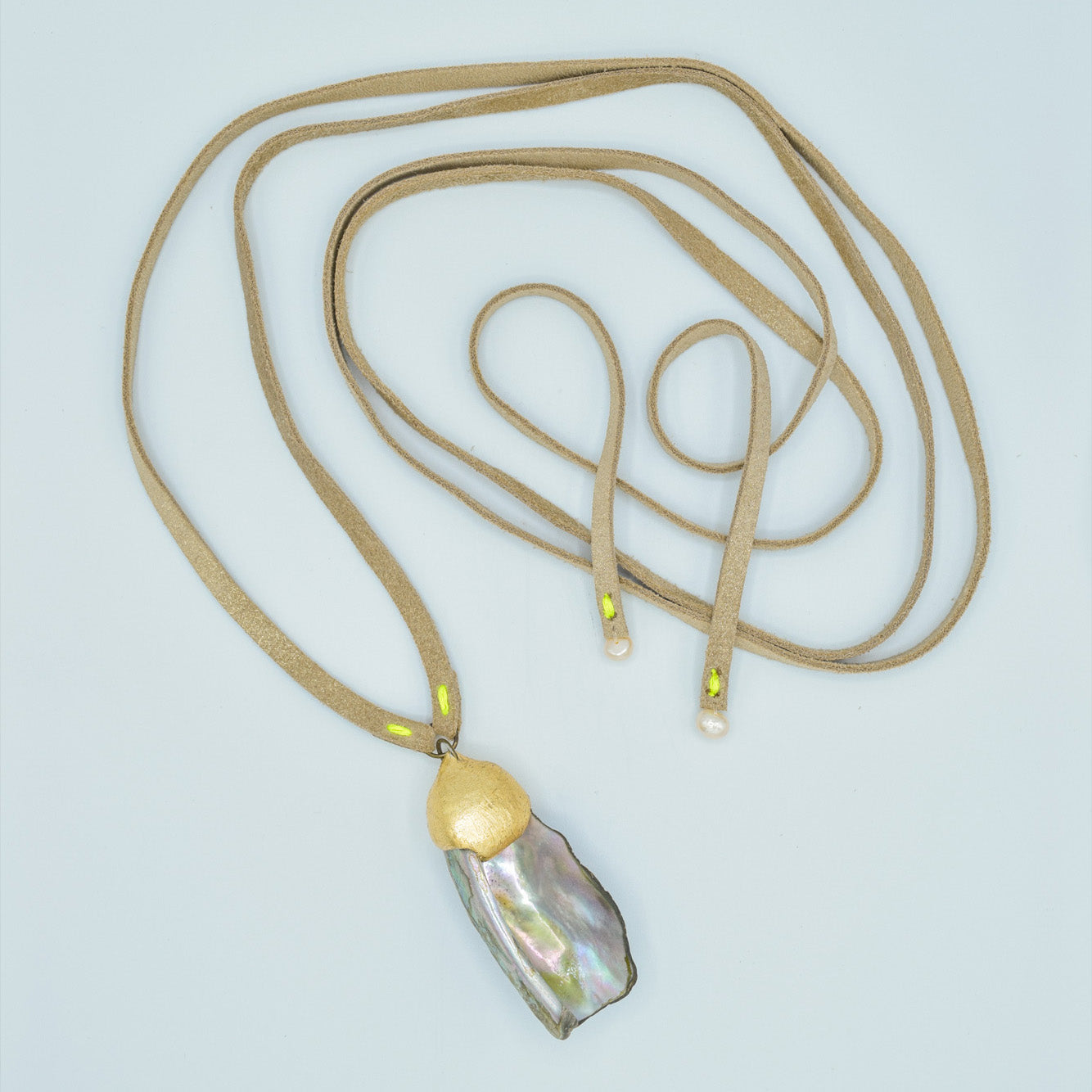 Abalone Pearl Wrap Necklace