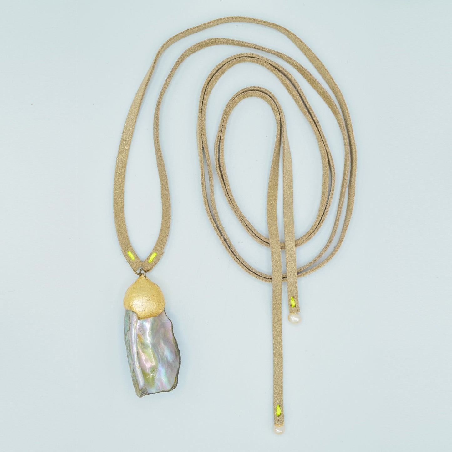 Abalone Pearl Wrap Necklace