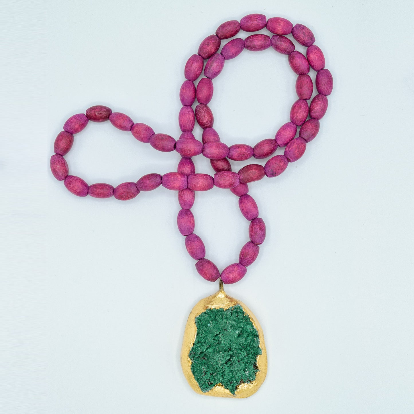 Raw Malachite Gold Alchemy Necklace