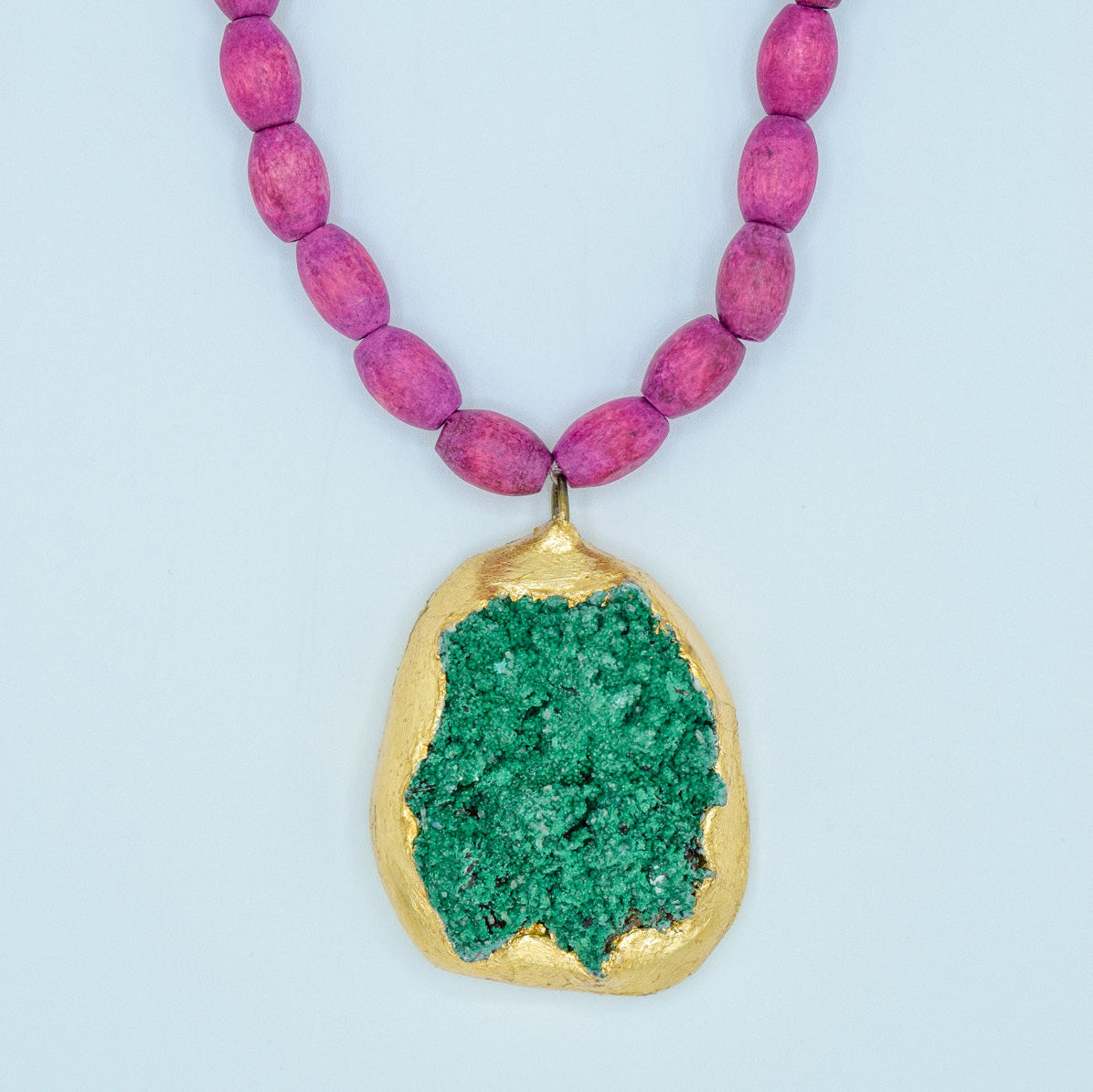 Raw Malachite Gold Alchemy Necklace