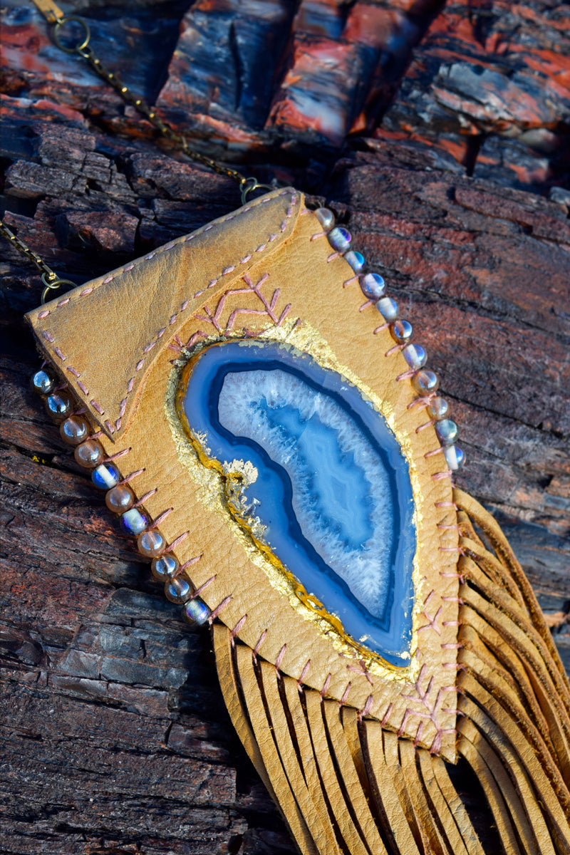 Gilded Azure Spirit Bag